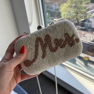 Bridal MRS. Beaded clutch